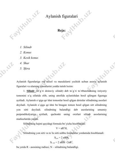 aylanish figuralari — DOC