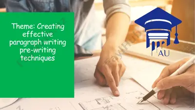 creating effective paragraph writing pre-writing techniques — PPTX