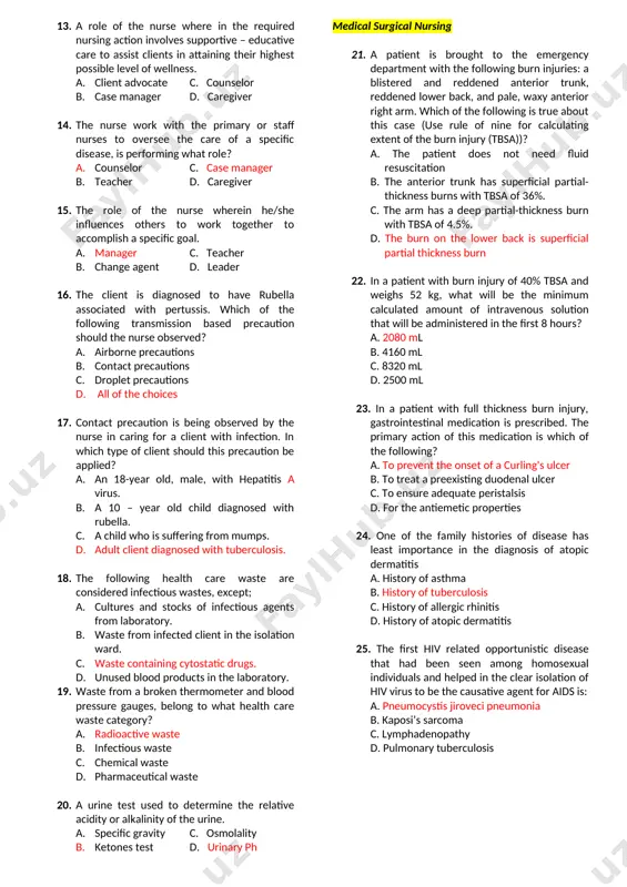 36.5*c. if the respiration, pulse, blood pressure were within normal range, what should the nurse do next? a. wait 15 minutes and retake it. b. check what the client’s temperature was the last time it was taken. c. retake it using a different thermometer. d. chart the temperature, it is normal. 8. nurse reports that the client has dyspnea when ambulating. the nurse is most likely to have assessed which of the following? a. shallow respiration b. shortness of breath c. wheezing d. coughing up blood 9. a nursing diagnosis of ineffective peripheral tissue perfusion could be validated by which of the following? a. bounding radial pulse. b. carotid pulse stronger on the left side than the right. c. irregular apical pulse.the d. absent posterior tibial and pedal pulse. 10. the following are considered as vital signs except; a. blood pressure c. temperature b. pulse d. oxygen saturation 11. a …