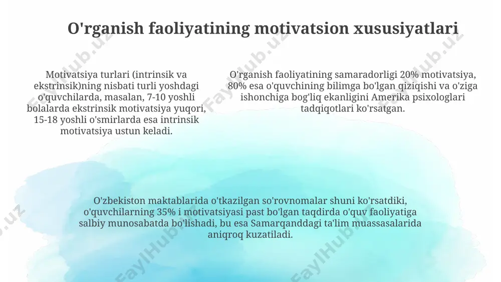 oʻquv faoliyatining psixologik xususiyatlari - Page 5