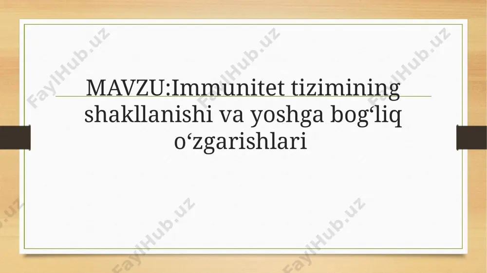hayib borayotgan tahdid fonida endigina boshlanmoqda (ba'zi viruslarga antikorlar ishlab chiqariladi va qaytalanish xavfi kamayadi). immunobiologik xususiyatlarga ko'ra, bu yoshdagi bolalarning aksariyati bolalar bog'chasiga tayyor emas. to'rtinchi davrdagi bolaning immuniteti ko'p jihatdan kattalarnikiga o'xshaydi, ammo hali ham himoyasiz. 4-6 yoshning o'ziga xos xususiyati tez-tez uchraydigan gelmintozlar bo'lib, bu allergiya rivojlanishining yuqori xavfini keltirib chiqaradi. beshinchi davr inqirozi o'smirning balog'at yoshidagi tez gormonal o'zgarishlar bilan bog'liq. immunitetning kuchiga limfoid organlar hajmining pasayishi sezilarli darajada ta'sir qiladi. bu yoshda o'smirlarda alkogol, chekish va boshqa ksenobiotiklarga qiziqish kuchayadi, ularning ko'pchiligi erta jinsiy faoliyat bilan shug'ullanadi. bu tajriba, shuningdek, immunitet tizimiga ma'lum darajada zarar etkazadi, virusli infektsiyalar chastotasini oshiradi va surunkali kasalliklarni rivojlanish xavfini oshiradi. image5.png image6.png image7.jpeg image8.jpeg image9.jpeg image3.png image4.png