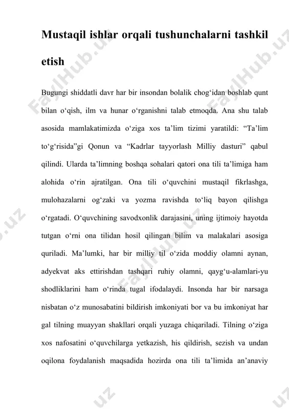 ni qanday aytilsa, shunday yozishga odatlanib qoladilar. shuningdek, o‘quvchilarning nutqidagi dialektal xatoliklar ularning savodxonligiga soya solidi. bu esa bora-bora ulardagi savodxonlik darajasining qotib qolishiga, so‘zlarning muntazam ravishda xato yozilishiga sabab bo‘ladi. masalan, o‘quvchilarning og‘zaki nutqida baho, bahor, bilan, yulduz, teatr, savol, orden, obod, marvarid, shanba, mas’ul, daryo kabi so‘zlarni boho, bohor, blan, yuldiz, tiatr, sovol, ordin, obot, marvarit, shamba, ma’sul, dayra tarzida talaffuz qilish va shu asosda xato yozish amaliyotda uchraydi. bu narsa ularning unli va undosh harflar imlosi bo‘yicha ona tili darslarida yetarlicha bilim va malakaga ega bo‘lganliklarini ko‘rsatadi. bu kabi xatoliklarning oldini olish maqsadida “o‘zbek tilining imlo qoidalari”dagi “ayrim unlilar va undoshlar imlosi” yuzasidan tegishli nazariy ma’lumotlar mavzular o‘tilgach, quyidagicha topshiriq beriladi: so‘zlarni o‘qing, xato yozilgan o‘rinlarni topib, o‘zbek tilning imlo qoidalariga mos ravishda ularni to‘g‘rilang va daftaringizga ko‘chirib yozing. bugalter, hayol, xayo, xolol, momila, xuqiq, rektir, kanferensiya, kampyuter, maylis va hokazo. to‘g‘ri yozilishi: buxgalter, xayol, hayo, halol, …