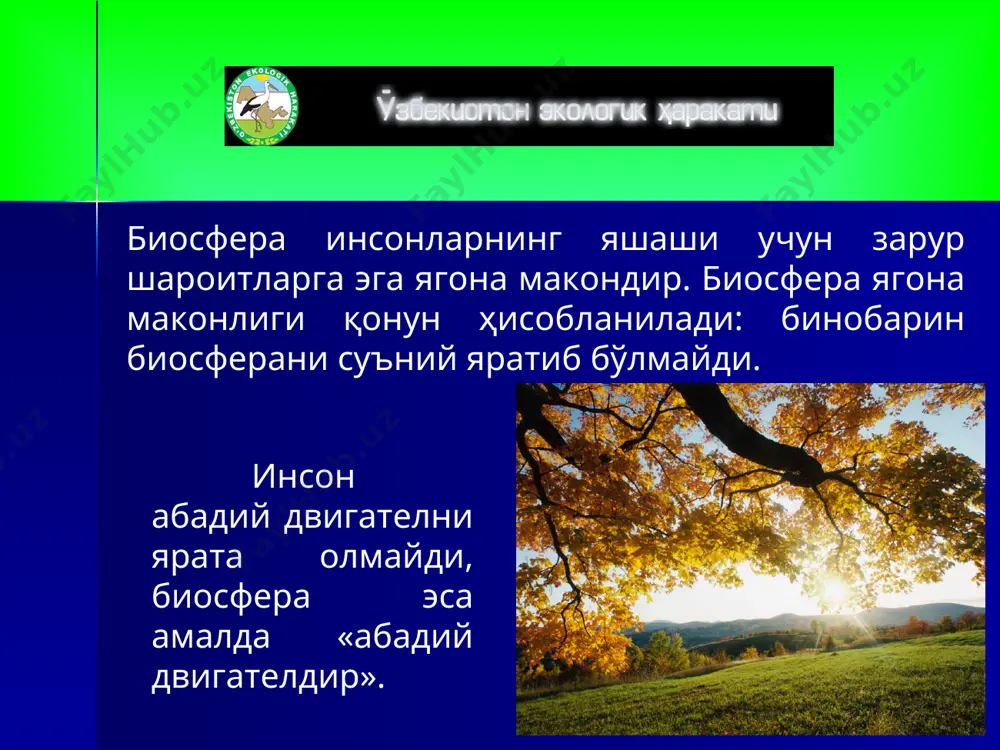 биосфера ва табиий ресурслардан оқилона фойдаланиш - Page 4