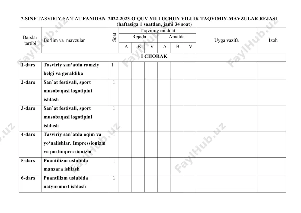 tasviriy san’at fani darsi "rangtasvirda natyurmort chizish bosqichlari" - Page 5