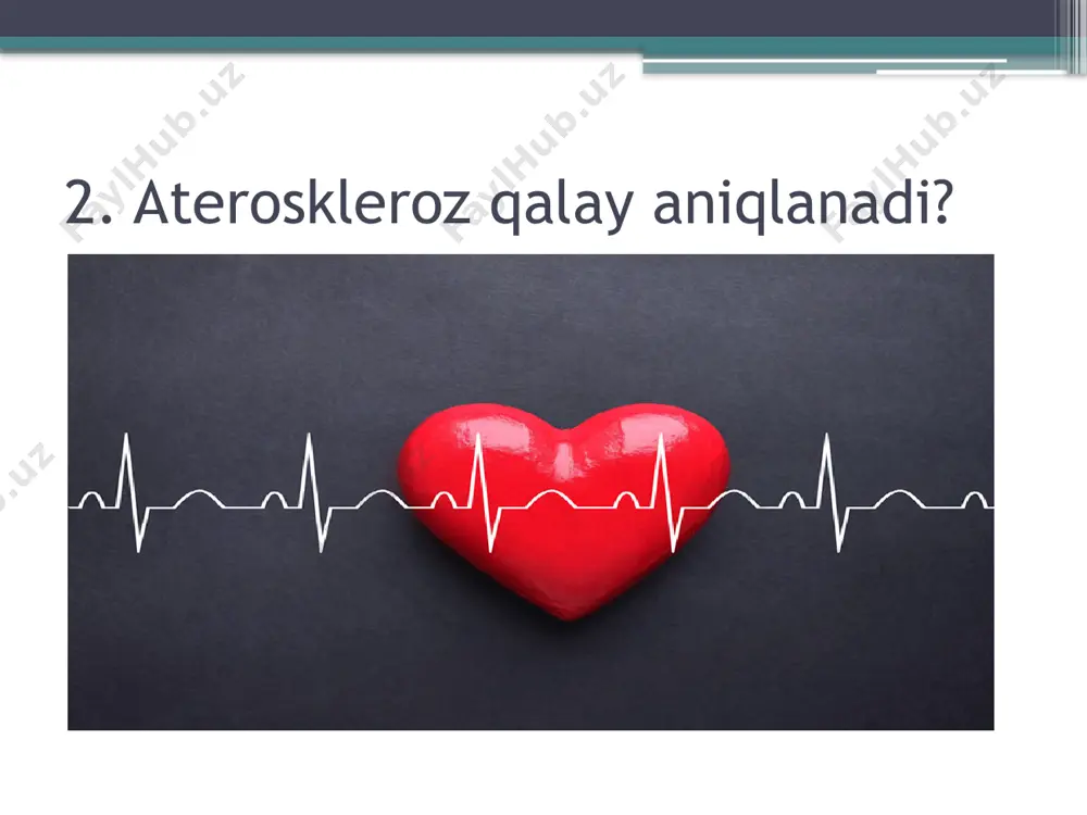 ganizmnin’ bul bo’limlerindegi arteriyalar qisqarsa, tiykarinan ha’reket dawaminda awiriw ha’m uyisiw gu’zetiledi. bu’yrek qan tamirlarinda bu’yrek arteriyalarindag’i lipoproteinler (blyashka) bu’yrek jetispewshiligi rawajlaniwina alip keliwi mu’mkin. onin’ tiykarg’i belgileri: ha’lsizlik, ishteydin’ jog’aliwi, kewil ayniwi, dizuriya, qol ayaqlarda isik, terinin’ qishiwi. aterosklerozdin’ sebepleri ateroskleroz rawajlaniwinin’ sebepleri joqari qan basimi, shegiw, qantli diabet, qandag’i joqari xolesterin mug’dari siyaqli faktorlar ta’sir ko’rsetedi. biraq aterosklerozdin’ tiykarg’i sebebi — xolesterin almasiniwinin’ buziliwi menen baylanisli. aterosklerozdin’ formalaniwi ta’biiy process bolip, 10-15 jastan baslanadi. jas o’tiwi menen onin’ shakllanishi a’stelesiwi yaki tezlesiwi mu’mkin. aterosklerozdin’ sebepleri: naduris awqatlaniw. mayli, quwirilg’an awqatlar tiykarg’i qa’wip faktori bolip esaplanadi. awqatlaniw o’mirimizdegi ju’da’ a’hmiyetli fiziologiyaliq process esaplanadi. keleshektegi den sawlig’imiz aziq-awqatlardin’ qansheli paydali ekenligine baylanisli boladi. awqatlaniw iqtiyajlarin’iz ha’m energiya sarpina qaray ten’salmaqliliqta boliwi kerek. artiqsha salmaq (semizlik). bul faktor ateroskleroz ju’zege keliw itimallilig’in a’dewir asiradi. semirip ketiw qantli diabetke alip keliwi mu’mkin, sonin’ menen birge ateroskleroz rawajlaniwinada alip keledi. aterosklerozdin’ sebepleri: jas. …