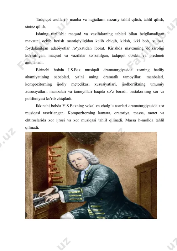 go'yo germaniyaning islohot va o'ttiz yillik urushdan beri ko'p azob chekkan tajribasi i.s. voqealardan kechroq yashagan, lekin o'sha davrning ruhi, fojiali pafosi, diniy g'oyalari, shuningdek, o'sha davr nemis rassomlarining ijodiy tajribasini o'ziga singdirgan bax. o'sha davrdagi nemis san'ati doimiy ravishda shahidlik, azob-uqubat va fidoyilik g'oyalariga, xususan, haqiqiy idealni ko'rishni xohlaganidek, dunyoning najotkori, xudojo'y iso masihning suratiga murojaat qildi. qahramon. (shuning uchun ularning ishidagi ko'plab ehtiroslar - musiqadagi iso masihning azoblari tasvirlari). ushbu san'atga xos bo'lgan bu o'ziga xos fojia ruhi j.s. musiqasida saqlanib qoldi. bax. bundan tashqari, i.s. bax ba'zi cheklovlarni engib o'tadi, shuningdek, haddan tashqari ekspressivlikni amalga oshiradi, uni oqilona printsip va cheklovchi badiiy tamoyillar bilan alohida munosabatda birlashtiradi. va bunda u allaqachon o'z davrining odami - nemis ma'rifatining boshlanishi, leybnits va uning izdoshlari, ma'rifatparvarlar - ratsionalistlar nomi bilan bog'liq bo'lib, ular uchun aql va fazilat idealning o'zgarmas gipostazalari bo'lgan, ustuvorlik bilan. ulardan birinchisi. bu falsafiy maktab e'tiborisiz bax …