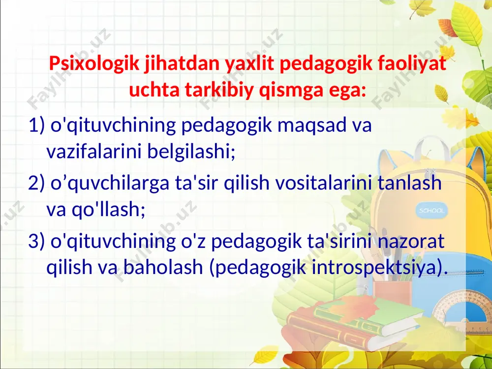 boshlang’ich sinf o’qituvchisining pedagogik faoliyati - Page 5