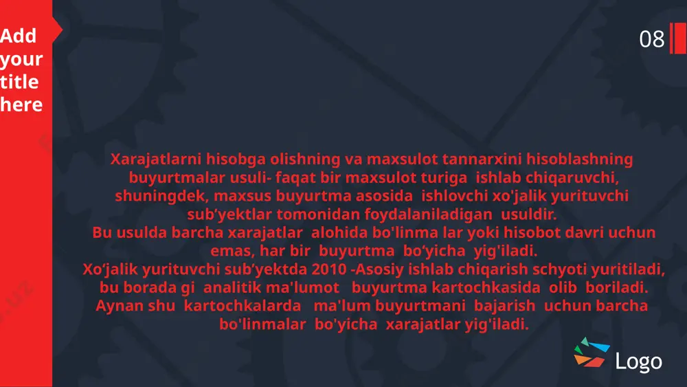 buyurtmali kalkulyatisiya usuli - Page 5