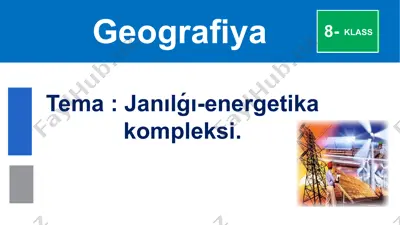 janılǵı-energetika kompleksi — PPTX