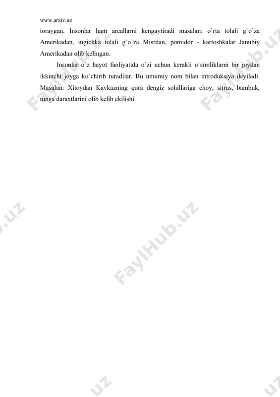 o`simliklar jug`rofiyasi, o`simlik zonalari - Page 5