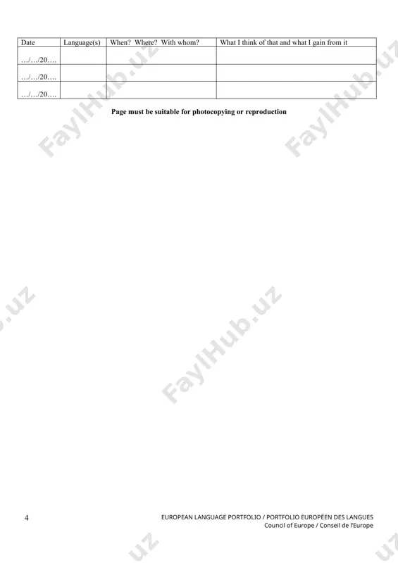 european language portfolio templates and resources - Page 4