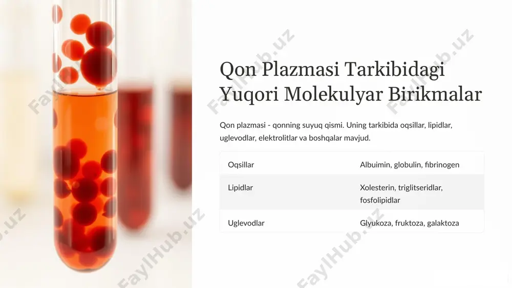 yuqori molekulyar birikmalar va qonning kimyoviy xossalari - Page 5