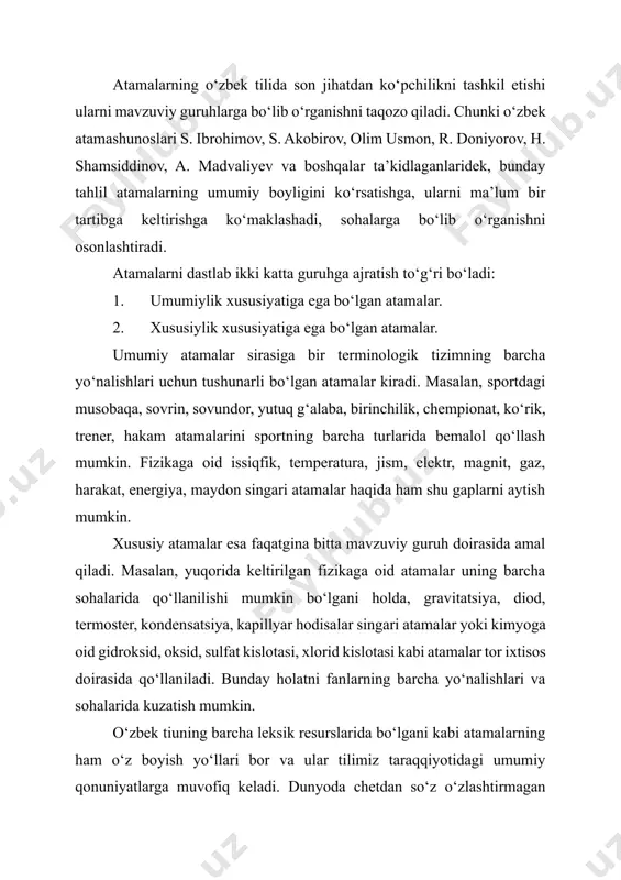 a-tojikcha bo‘ldi nima? masalaning boshqa bir muhim tomoni bor: tavsiya etilgan birliklar adabiy tilimizga leksik me’yor sifatida qabul qilinmadi. nega? shuning uchunki, birinchidan, tildagi o‘zgarishlar jarayoniga o‘sha davrdagi ijtimoiy-siyosiy ziddiyatlarning ta’siri bo‘ldi. millatsevarlik millatchilik deb ayblanayotgan bir davrda, tilimizga bo‘lgan bu kabi munosabatlar, yangilikka intilishlar qo‘llab-quvvatlanmadi. ikkinchidan, asrimizning boshlarida, hatto hozirda ham narsa va tushunchalarni ifodalovchi birliklarni tavsiya etilgan so‘zlar shaklida qo‘llash hali me’yorlashmagan, odat tusiga kirmagan edi va shundayligicha qolib ketdi. tilimizda qo‘llanilib kelinayotgan avtor, arxitektor, gumanizm, doklad, ideologiya, inspektor, intelligent, kontrol, komandirovka, komandirovochnaya, leksiya, ministr, oblast, ostanovka, planeta, problema, rayon, raport, redaktor, revolyutsiya, spravka, student, sekretar, tema, territoriya, traditsiya, forma singari so‘zlar o‘rnini muallif, me’mor, insonparvarlik, ma’ruza, mafkura, nozir, ziyoli, nazorat, safar, safarnoma, ta’ruza, vazir, viloyat, bekat, sayyora, muammo, tuman, bildirishnoma/ xabarnoma, muharrir, inqilob, ma’lumot ma’lumotnoma, talaba, kotib/ kotiba, mavzu, hudud, an’ana, shakl kabi tavsiya etilgan so‘zlar osonlik bilan egalladi. chunki ular dubletlar sifatida tilimizda ozmi-ko‘pmi oldindan ham …