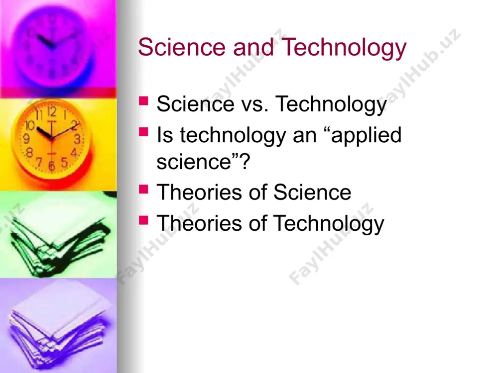 ur environment and our whole way of life. technology and science, go way back… the word science is derived from the latin word scientia, which simply means knowledge, and the german word wisenschaft, which means systematic, organized knowledge. (why?) the word technology is derived from the greek words, techne and logos, which means art or craft. (how?) science has a relatively recent history – perhaps four centuries, whereas technology has a much longer history, a history as long as humanity. how technology and science are related… technology science goal: the creation of artifacts and systems to meet people's needs goal: the pursuit of knowledge and understanding for its own sake design, invention, production discovery (controlled by experimentation) analysis and synthesis of design analysis, generalization and creation of theories the search for and theorizing about new processes (e.g. control; information) the search for and theorizing about cause (e.g. gravity; electromagnetism) taking …