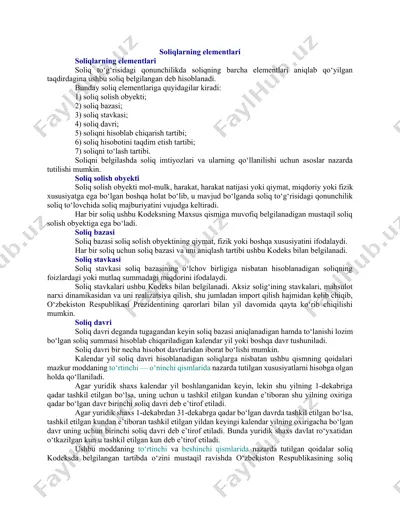 soliqlarning elementlari — DOCX