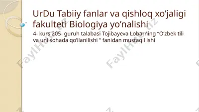 o‘zbektili va unisoha daqo’llanilishi — PPTX