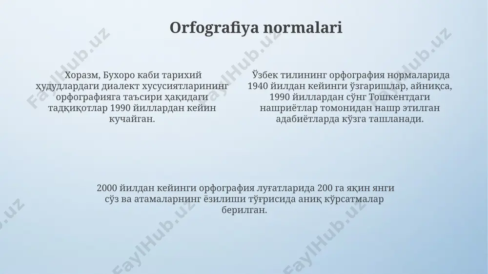 дек, архаизмлар ва диалект элементларидан маълум миқдорда фойдаланишга рухсат берилган бўлсада, тошкентдаги нашриётлар бундай элементларни 5% дан ошмаслигини тавсия этади. ўзбек адабий тилида 2023 йилдан бошлаб расмий ҳужжатларда 5 тадан ортиқ сўз бирикмасидан иборат мураккаб гаплардан фойдаланиш чекланган, бу самарқандда ўтказилган лингвистик конференцияда тасдиқланган. илмий услубдаги мақолаларда, хусусан, биология ва физикага оид илмий мақолаларда 10 тадан кам бўлмаган адабиёт манбаларидан фойдаланиш талаб этилади, бу стандартлар академия томонидан 2022 йилда тасдиқланган. kelajakdagi istiqbollar ўзбекистон миллий энциклопедиясининг янгиланган нашрида 3000 дан ортиқ янги термин ва луғат бирликлари, шу жумладан, илмий-техникавий соҳага оид атамалар киритилиб, адабий тилнинг бойлигини кенгайтиради. 2025 йилга бориб, ўзбекистоннинг 10 та университетида адабий тил стандартлари бўйича янгиланган 50 дан ортиқ ўқув дастурлари жорий этилиши кутилмоқда, бу эса самарқанд ва бухоро каби шаҳарлардаги таълим сифатини оширади. "davlat tilini rivojlantirish milliy dasturi" доирасида кейинги 3 йил ичида 15 тадан ортиқ минтақавий адабий тил марказлари ташкил этилиши, анъанавий ва замонавий адабиётни ўрганишга …