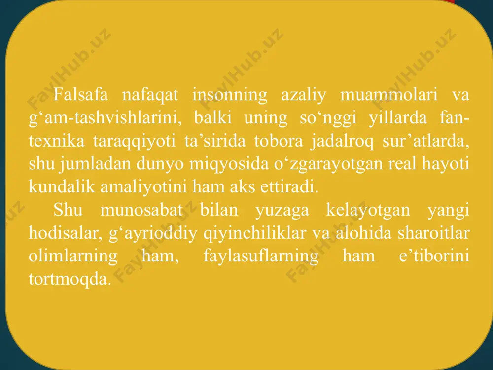 shuvning turli jihatlari va global muammolarga oid ilmiy, falsafiy, madaniy va amaliy tadqiqot-larni, jumladan ularning olingan natija-larini, shuningdek ularni ayrim davlatlar darajasida ham, xalqaro miqyosida ham iqtisodiy, ijtimoiy va siyosiy jabhalarda amalga joriy etish borasidagi amaliy faoliyatni ifodalash uchun qo'llaniladi 7 hozirgi globallashuv jarayonlarining ilk nishonalariga xv asr oxirlaridan boshlab duch kelish mumkin, xix asr boshiga kelib esa u amalda real shakl-shamoyil kasb etdi. bu pirovardida yagona geografik, ma’lum darajada iqtisodiy va siyosiy jahon maydoni shakllanishiga olib kelgan buyuk geografik kashfiyotlar yuz bergan davr edi. 8 globallashuvning navbatdagi bosqichi dunyo miqyosidagi aloqalar, tuzilmalar va munosabatlar yuzaga kelishi bilan bog‘liq. mazkur jarayonlar natijasida dunyo o‘zining deyarli barcha jihatlarida yaxlit bir butun organizm sifatida uzil-kesil shakllandi. fundamental deb nomlanuvchi bunday globallashuvning ilk alomatlari xix asrning ikkinchi yarmida paydo bo‘ldi, xx asr o‘rtalariga kelib esa u to‘la darajada borliqqa aylandi 9 ayni shu davrda dunyoni iqtisodiy bo‘lib olish yakunlandi va buning natijasida turli …