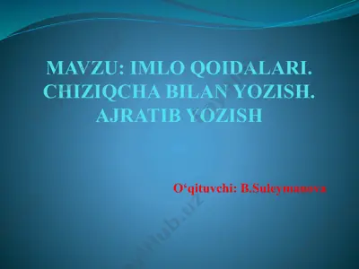 imlo qoidalari — PPTX