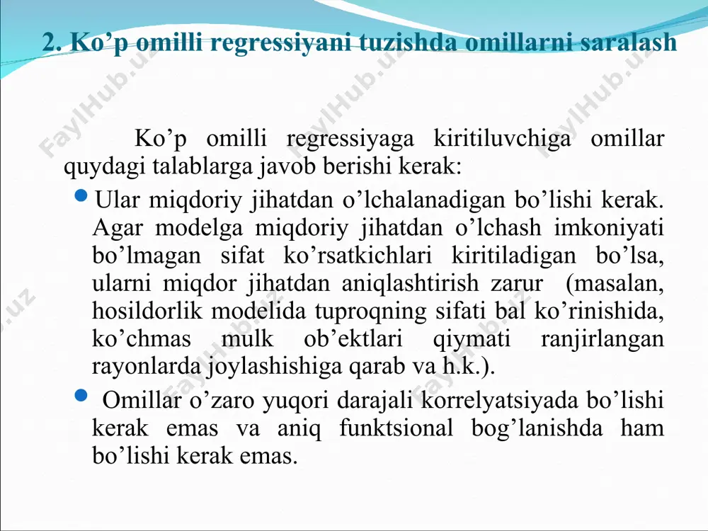 ko’p omilli ekonometrik tahlil - Page 5