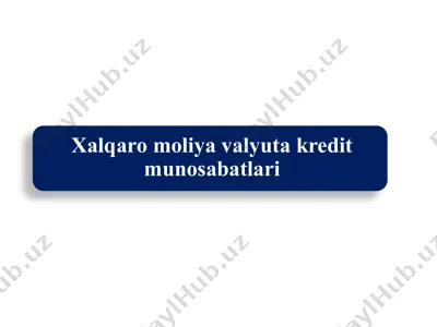 xalqaro moliya — PPTX