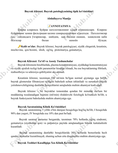 buyrak klirensi — DOCX