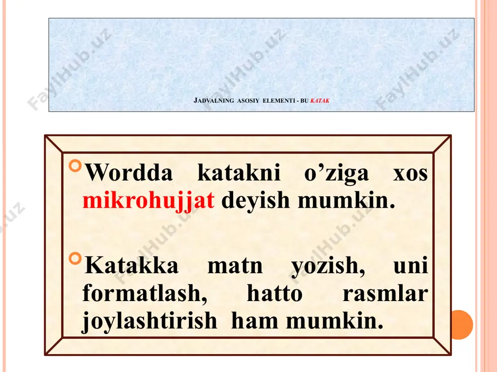 hujjatlarda jadvallar bilan ishlash - Page 4