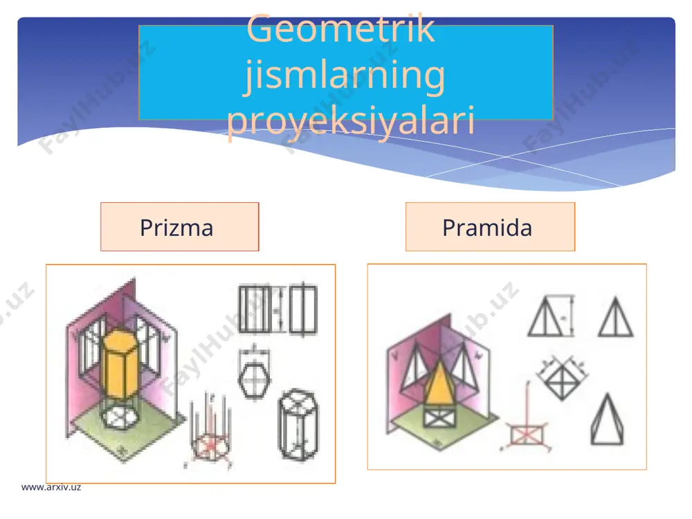 geometrik jismlar va ularning proyeksiyalari - Page 4
