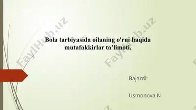 bolatarbiyasi — PPTX