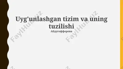 tovarlarni tasniflash mezonlari — PPTX