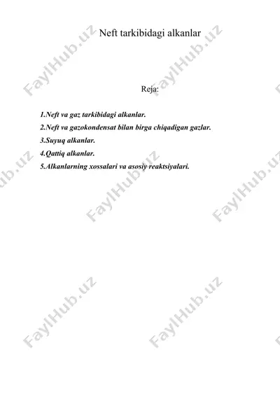 neft tarkibidagi alkanlar — DOC