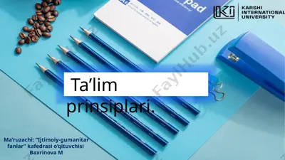 ta’lim prinsiplari — PPTX