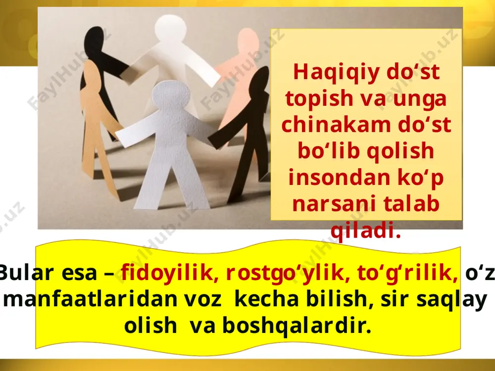 do‘stlik – yuksak ma’naviy tushuncha 8 - sinf - Page 4