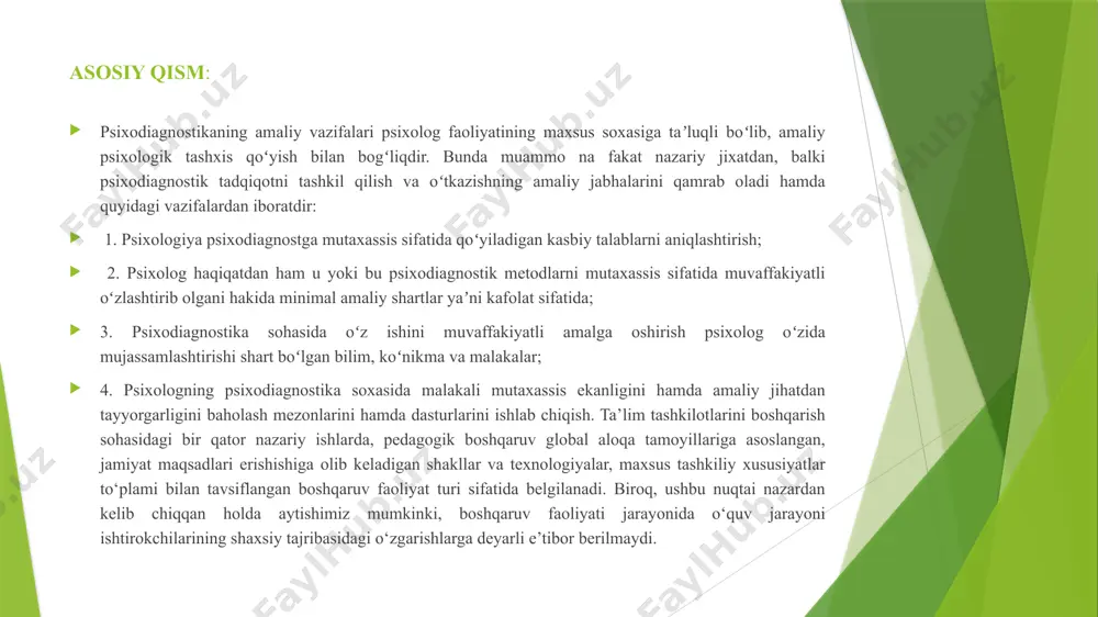 bog‘liqdir. o’tkaziladigan psixologik treninglarning maqsadi quyidagicha bo’lishi kuzatiladi: - shaxsda muloqotchanlik ko’nikmalarini hosil qilish; - hayotdagi qarama-qarshiliklarni to’g‘ri tushuna olish va tahlil qilishga o’rgatish; - shaxsning ichki holati (ruhiyati)ni o’zgartirishga erishish; - shaxsni kamoloti uchun zarur bo’lgan ko’nikmalarni hosil qilish; - favqulodda vaziyatlarda to’g‘ri qaror qabul qila olish ko’nikmasini hosil qilish har qanday jarayonni tashkil etishda ma’lum bir bosqichlar mavjud bo‘ladi va mana shu bosqichlarga amal qilingan holda jarayon tashkil etilishi mashg‘ulotning samarasini ta’minlaydi. xuddi shuningdek, har qanday psixologik treninglarni tashkil etishda ham 4ta bosqichga asoslanib mashg‘ulotni tashkil etish maqsadga muvofiq hisoblanadi, aks holda trening mashg‘ulotlari samarasiz tugashi mumkin. 1. tashkiliy bosqich 2. boshlang‘ich bosqich 3. asosiy bosqich 4. yakuniy bosqich birinchi bosqich tashkiliy bosqich bo‘lib, bu bosqichda treningni boshlashgacha bo‘lgan barcha jihatlar qamrab olinadi. bu bosqichda trener o‘ziga xos bo‘lgan 3ta holatni hisobga olishi lozim. - guruhni yig‘ish yoki tashkil etish; - treningni tashkil etishda muhim jihatlar; - trening …
