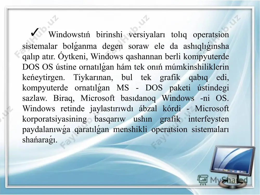 operatsion sistemalar haqida tushunchalar - Page 5