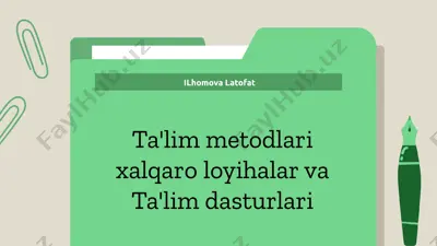 zamonaviy ta'lim metodlari — PPTX