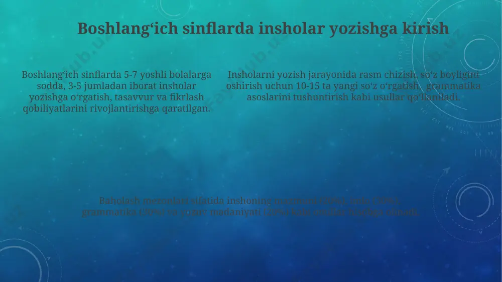 boshlang‘ich sinflarda bayon yozishga o‘rganish - Page 5