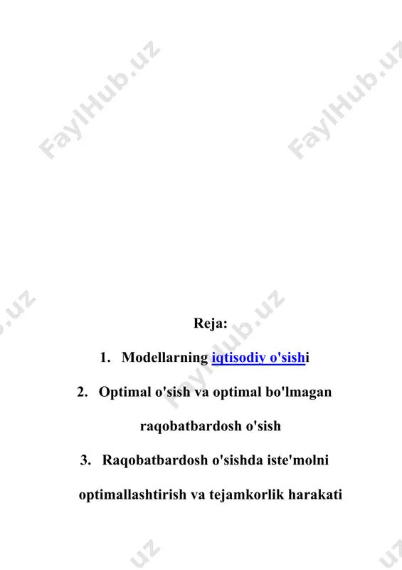 i bozor tizimi va uning optimalligi, eng ko'p ifodalangan samarali foydalanish ishlab chiqarish omillari. iqtisodiy o'sishning neoklassik modellari kobb-duglas ishlab chiqarish funktsiyasidan foydalanishga asoslangan. yuqorida ta'kidlanganidek, ular iqtisodiy o'sish omillari qatoriga stp ham kiradi. shu munosabat bilan ishlab chiqarish funktsiyasi ekzogen va endogen ntp omili bilan ajralib turadi. birinchi holda, chunki stp o'z vaqtida yuzaga keladi, stp stavkalarini hisobga olgan holda cobb-duglas ishlab chiqarish funktsiyasiga vaqt omili kiritiladi ( j. tinbergen funktsiyasi, 1942): , qayerda r– ilmiy-texnika taraqqiyotining o‘sish sur’ati; t- vaqt. "endogen ilmiy-texnikaviy taraqqiyot" mehnat va kapital o'rtasidagi nisbatning o'zgarishida namoyon bo'ladi. ushbu ishlab chiqarish omillari bir-birini almashtiradi deb taxmin qilinadi, bu esa ushbu omillarni almashtirishning egiluvchanligini hisoblash zaruriyatiga olib keladi. u mehnat xarajatlari 1% ga o'zgarganda kapital xarajatlarning foiz o'zgarishini ko'rsatadi. solow modeli(19167) - texnik taraqqiyot darajasiga qarab iqtisodiy o'sish modeli. ushbu model ishlab chiqarish funktsiyasidan foydalanadi, unda ishlab chiqarish kapital va mehnat funktsiyasidir. kapitalni mehnat bilan almashtirish …