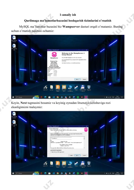 ma’lumotlar bazasi dasturlarini o‘rnatish va sozlash - Page 2