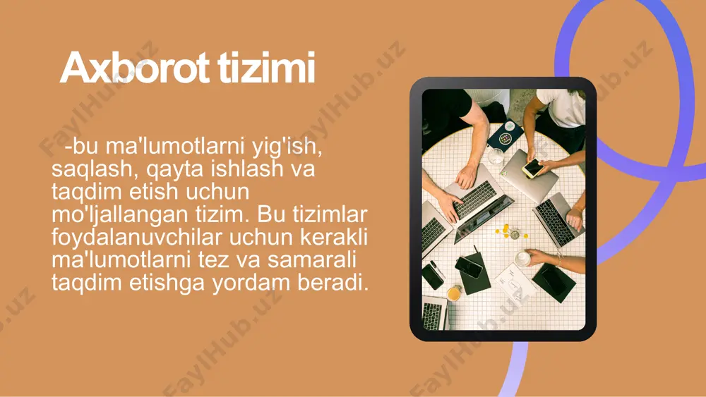 ayta ishlash va ma'lumotlarga tezkor kirishni ta'minlash imkonini beradi. mysql mysql mysql — bu ochiq manba (open-source) ma'lumotlar bazasi tizimi bo‘lib, relatsion ma'lumotlar bazasini boshqarish tizimi (rdbms) sifatida ishlaydi. mysql foydalanuvchilarga katta hajmdagi ma'lumotlarni tartibga solish, saqlash, tezda qayta ishlash va ma'lumotlarga tezkor kirishni ta'minlash imkonini beradi. bu dastur yordamida foydalanuvchi mysql server bilan qulay ishlay oladi, ya’ni sql so‘rovlarini bajaradi, jadval yaratadi, ma’lumotlar bazasini loyihalashtiradi va boshqa ko‘plab amallarni bajaradi — bularning barchasi kod yozmasdan yoki kamroq kod bilan amalga oshiriladi. mysql workbench — bu mysql serverini boshqarish va ma'lumotlar bazalari bilan ishlash uchun qulay grafik interfeysga ega dastur. bu vosita sql so‘rovlarini yaratish, ma'lumotlar bazasini boshqarish va tahlil qilishda yordam beradi. raxmat