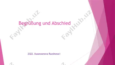 begrüßungund abschied — PPTX