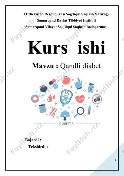 qandli diabet kurs ishi — DOCX