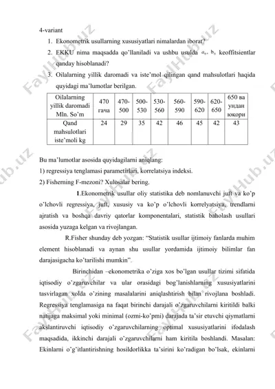 ekonometrik usullar — DOC