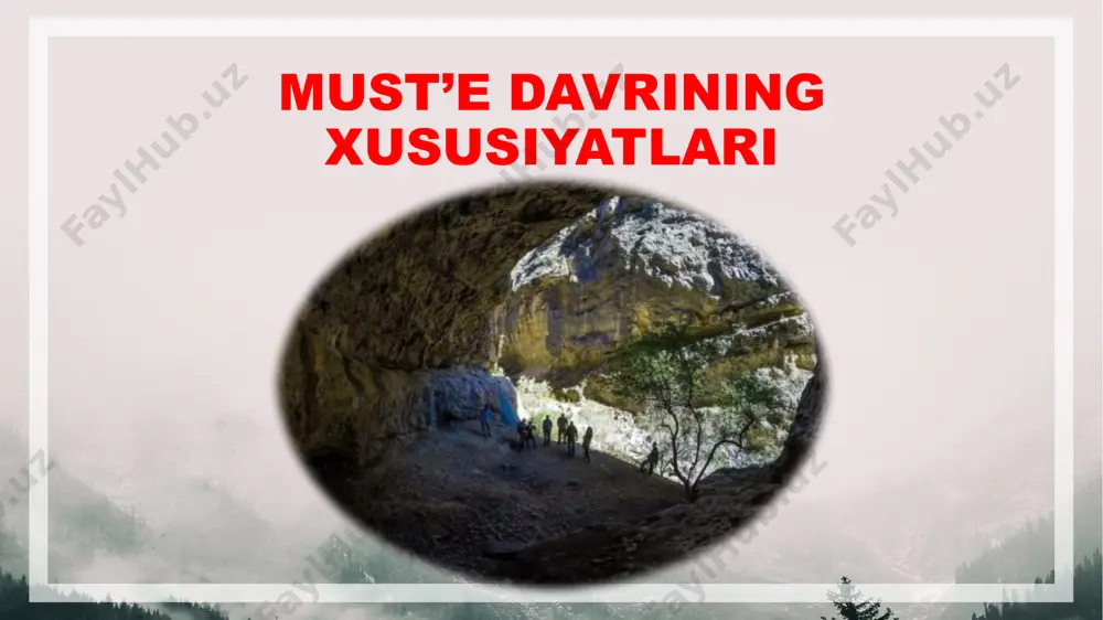 kitasi yangi tosh davriga (neolit), eng quyisi mustye davriga oiddir. amir temur gʻori qatlamlaridan oʻchoq va pista koʻmir qoldigʻi topilgan. bu joy past va zaxligi tufayli neandertal ovchilarning vaqtinchalik boshpanasi hisoblangan. gʻordanteshiktosh gʻoridagiga oʻxshash qoʻpol ishlangan yirik qirgʻichlar, plastinalar, lappaksimon nukleuslar va ulardan uchirib olingan tosh parchalari chiqqan. shu bilan birga, gʻordan xilma-xil hayvon suyak qoldiqlari ham topilgan. bu yerda odamlar jamoa-jamoa boʻlib yashagan, ovchilik va termachilik bilan shugʻullanishgan. teshiktosh topilmalari samarkand viloyati urgut tumani hududidagi omonqoʻton qishlogʻidan 2 km sharq tomondagi bulbulzorsoyning baland sohilida joylashgan (zarafshon togʻtizmasi). gʻorda 1947-1957-yillarda arxeolog d.n.lev qazishma ishlarini olib borgan. u bu yerdan ikkita madaniy qatlam topgan. bu qatlamlar bir-biridan ohakli tuf qatlami bilan ajratilgan. gʻordan topilgan mehnat qurollari diorit, kvars va chaqmoqtoshdan yasalgan dagʻal qirgʻichlar, tigʻi qirrali qoʻpol pichoqlar, nayzasimon tosh qurollar va diskasimon nukleuslardan iborat boʻlgan. gʻordan 150 ga yaqin tosh qurollar topilgan. ohaktosh yuzasidagi tabiiy chuqurchalardan oʻchoq sifatida foydalanilgan, tosh qurollarning …
