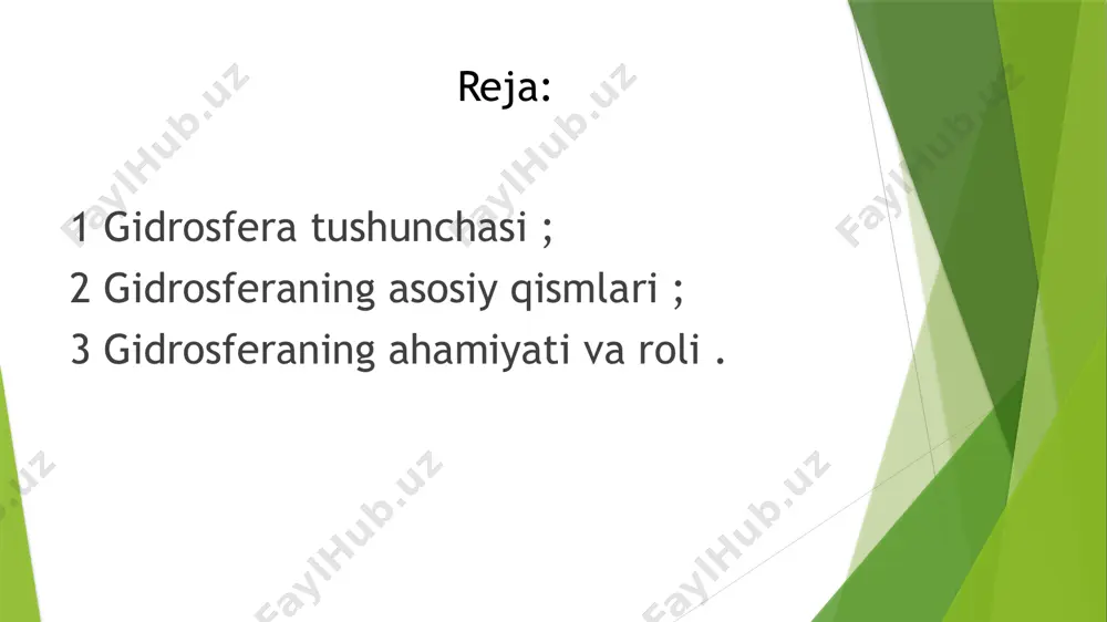 uv qishloq xoʻjaligi, sanoat , energetika va transport sohalarida keng qoʻllaniladi. shuningdek, ichimlik suvi sifatida inson salomatligi uchun muhim resursdir. dengizlar va okeanlar esa global savdo va aloqa tizimining ajralmas qismidir. eʼtiboringiz uchun rahmat! image1.jpeg image2.jpeg image3.jpeg image4.jpeg image5.jpeg image6.jpeg image7.jpeg image8.jpeg image9.jpeg image10.jpeg image11.jpeg image12.jpeg image13.jpeg /docprops/thumbnail.jpeg