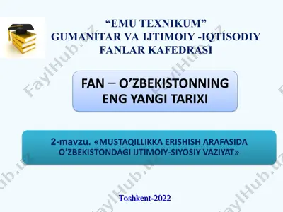 o‘zbekiston mustaqilligiga erishish jarayoni — PPT