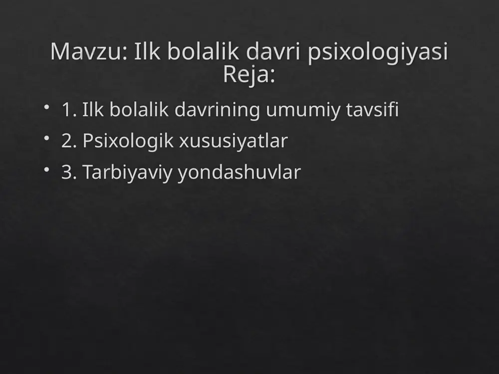 bog‘liq? a) harakat b) his ✅ c) so‘z d) diqqat 8. diqqat nima? a) so‘zlash b) harakat c) jamlash ✅ d) raqamlar test savollari (9–15) 9. mustaqillik nimada rivojlanadi? a) mustaqil harakat ✅ 10. eng yaqin muhit? a) do‘st b) bog‘cha c) oila ✅ d) maktab 11. erta aralashuv nima uchun? a) mustaqillik b) muammo yechimi ✅ c) o‘yin d) tayyorlov 12. xotira bu — a) so‘z b) ko‘rish c) eshitish d) eslab qolish ✅ 13. tarbiya mezoni? a) qattiqqo‘llik b) jazo c) mehr ✅ d) sovg‘a 14. shaxsga yo‘naltirilgan yondashuv bu — a) bir xil b) e’tiborsiz c) individga mos ✅ d) sinov 15. jamiyatga moslashuv? a) mustaqillik b) ijtimoiylashuv ✅ c) nutq d) xotira image6.png image7.png image8.png image9.png image10.png image11.png image12.png image13.png image14.png image15.png image16.png image17.png image18.jpg /docprops/thumbnail.jpeg