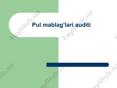 pul mablag’lari auditi — PPTX