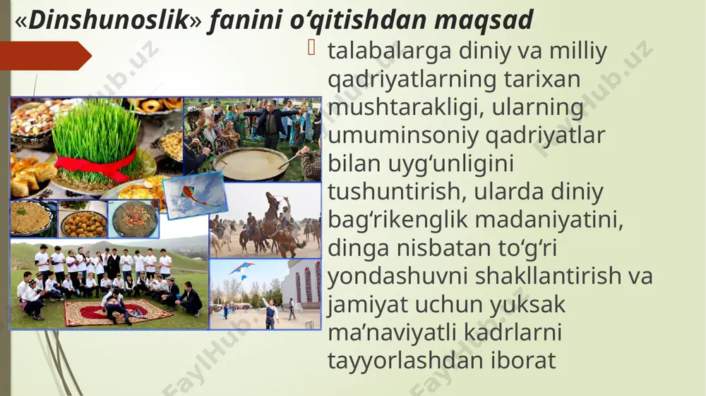 asossiz ekanligi masalasini ko‘rib chiqadi. dinning jamiyatdagi funksiyalari dunyoqarashni shakllantirish funksiyasi kompensator funksiya kommunikativ funksiya regulyativ funksiya integratsion-dezintegratsion funksiyasi madaniyatni targ‘ib qilish funksiyasi legitimlashtirish funksiyasi dinlarni tasniflash. islom ulamolari dinlarni, «haq» va «botil» yoki vahiyga tayanuvchi ilohiy dinlar, vahiyga tayanmaydigan tabiiy dinlar kabi ikkiga bo‘lishgan. ibn hazm (vaf. 456/1064) va shahristoniy (vaf. 548/1183) kabi musulmon tadqiqotchilari, haq dinlar uchun «milal», botil dinlar uchun esa «nihal» so‘zlarini ishlatishni ma’qul deb topishgan. yoakim vax (joachim wach), dinlarni «asoschisi bor dinlar», «an’anaviy (rasm-rusumli) dinlar»ga, gustav menshing esa «milliy dinlar», «jahon dinlari» ko‘rinishida ikkiga bo‘ladi. annemari shimmel esa dinlarni - ilk-qabilaviy, milliy, jahon dinlari, deb uchga bo‘ladi shu bilan birga ba’zi tadqiqotchilar quyidagi tasnifni keltiradilar: sakramental (diniy marosim va rasm-rusumlarga tayanuvchi) din, profetik (payg‘ambarlarga tayanuvchi) din, mistik (ruhiy olamga yo‘naltirilgan) din. dinlarni quyidagi omillar asosida tasnifga bo‘lish mumkin: qit’alarda tarqalishiga ko‘ra jo‘g‘rofiy mintaqasiga ko‘ra qadimgi dinlar siyosiy mintaqalarga ko‘ra dinlarning mamlakatlar hududlariga ko‘ra hozirgi …