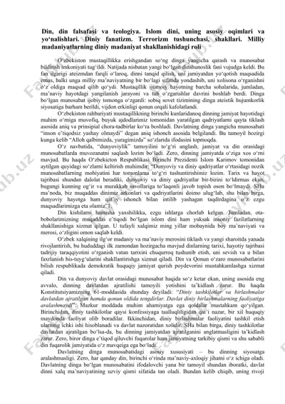 din, din falsafasi va teologiya — DOCX